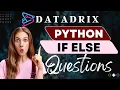 Python If Else Questions Python Programming Python If Else Python Programming Datadrix