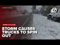 Northstate storm leads to trucks spinning out getting stuck along Highway 299