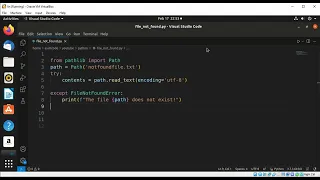 How to Handle the FileNotFoundError Exception in Python
