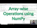 Array-wise Operations in NumPy