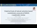 Empirical tests of natural selection-based evolutionary accounts of AD a systematic review