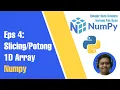 Slicing 1D Array Numpy Cara Memotong Array 1 Dimensi Data Science with Numpy Eps 4