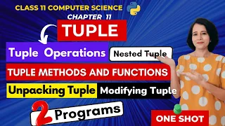 Python TUPLE - ONE SHOT CBSE Class 11 Computer Science ENGLISH