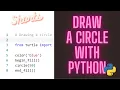 Drawing a circle with python