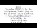 PHP Tutorial Navigate To Next And Previous Week And Get Dates Within Week