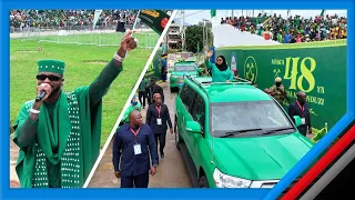 DIAMOND ALIVYOMLETA RAIS SAMIA UWANJA WA JAMHURI MIAKA 48 YA CCM 