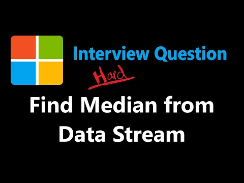 Find Median from Data Stream - Heap & Priority Queue - Leetcode 295 - YouTube thumbnail