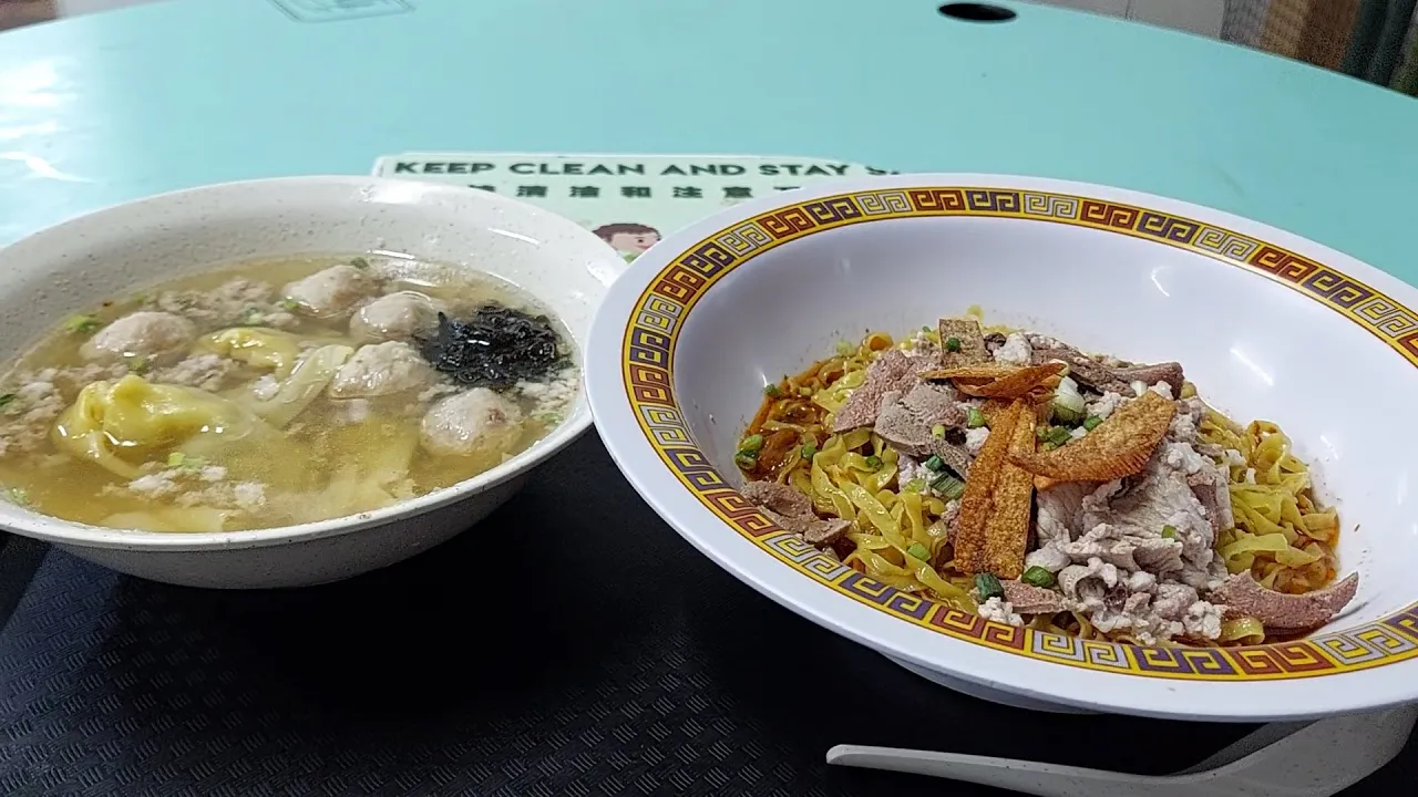 Hong Lim Food Centre. Tai Wah Pork Noodle. Just had a S10 bowl of Pork Noodles