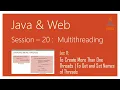 Multithreading in Java To Create More Than One Threads To Get and Set Names of Threads