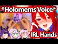 Elizabeth shows her IRL hands and Imitates Holomems Voice 【Hololive】