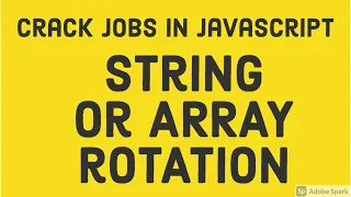 Problem Solving String Array Rotation