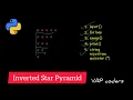 Inverted Star Pyramid in Python Simple Pattern Printing Tutorial