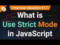 What is Use Strict Mode in JavaScript JavaScript Tutorials in Hindi Interview Question