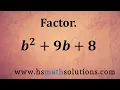 Factoring a Quadratic Trinomial where a 1 Example