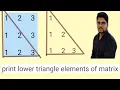 How to print lower triangle elements of matrix in Java