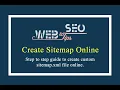 How to Create Sitemap xml file Online for HTML Website and PHP Website
