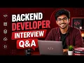 Backend Developer Interview Q A Test How You Think About APIs Databases System Design Uplatz