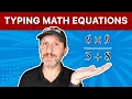 Typing Math Symbols and Equations on a Mac