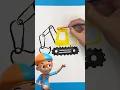 Download Lagu Easy Excavator Painting with Blippi! DIY Crafts for Kids! #blippi #shorts