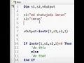 InStr Function in Visual Basic Scripting or HP QTP or Micro Focus UFT or UFT One or OpenText UFT one