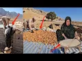 Zahra and Gholamshah's Hard Life in the Mountains, From Collecting Acorns to Baking Bread