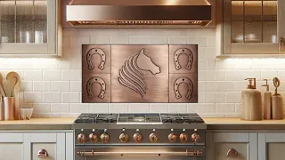 Horse s head and horseshoes - set of 6 handmade tiles