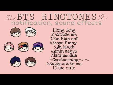 Download MP3 BTS RINGTONES |~notification,sound effects~funny  download for free*✨✨✨✨