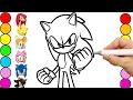 Sonic Team Coloring Pages Sonic The Hedgehog Teils Shadow Amy Rose Knuckles draw COMPILATION 113