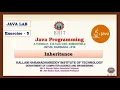 JAVA Lab Exercise 5 Inheritance