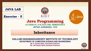 JAVA Lab Exercise 5 Inheritance