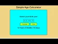 Simple age calculator project in html css and javascript in Hindi with source code