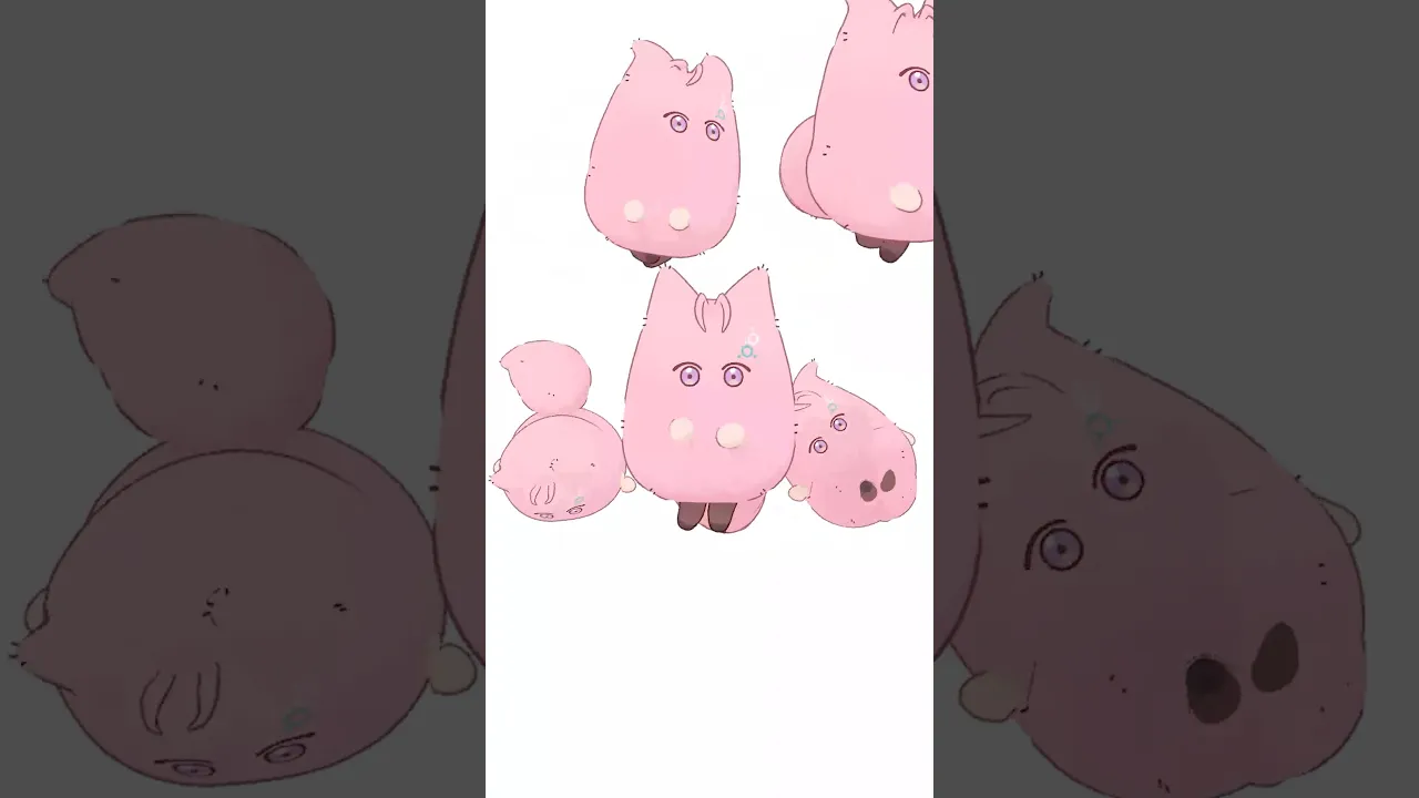 かわいいもふもふなコヨーテ「もふこよ」が3Dになった結果🎉 #shorts #anime #ホロライブ #hololive #博衣こより #もふこよ #アニメ #3D