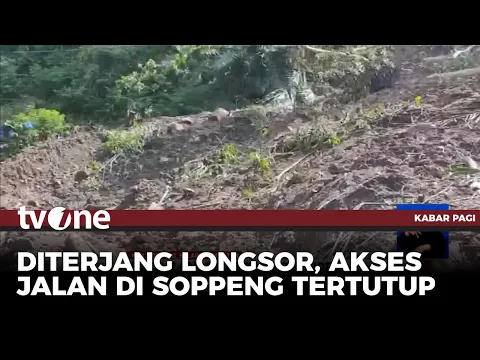 Akses Jalan Warga Masih Tertutup Pasca Longsor Terjang Soppeng