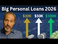 Best BIG personal loans of 2026 How to Borrow 50K - 100K