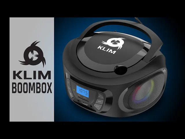 Download MP3 KLIM Boombox | Portable Audio Stereo System | CD, Bluetooth, USB, Aux, MP3 Player