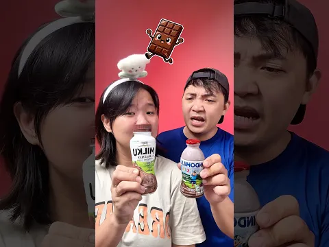 SUSU COKLAT YANG MANA YA🤔‼️🥛🍫 #asmr #hiburan #videolucu #mukbang #food #drink #shorts #funny