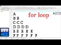 Program for print a alphabetical pattern in C Language for loop