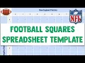 Football Squares Template Spreadsheet Super Bowl Squares for Google Sheets
