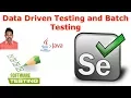 Selenium Tutorial For Beginners 31 Data Driven Testing and Batch Testing G C Reddy