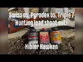 Swiss vs Pyrodex vs Triple 7 Hunting load shoot out with the 58 Kibler Hawken