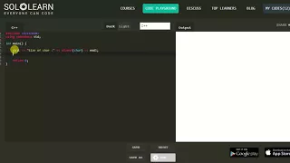 02 C Tutorial Data types Solo Learn Code Playground