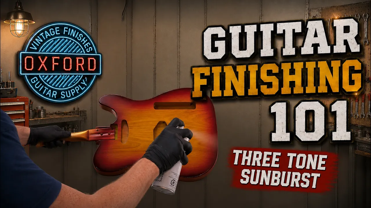 How to Spray a 3 Tone Sunburst with Nitrocellulose Lacquer Aerosols