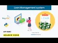 Loan Management System Using Python customtkinter MySQL - Demo