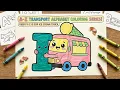 I is for Ice Cream Truck Letter I Coloring Page ABC Vehicle Coloring for Kids