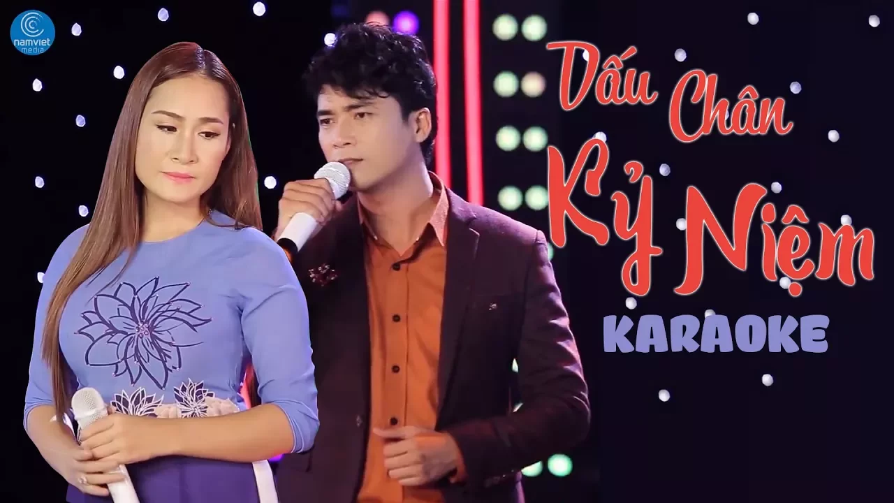 [KARAOKE] Dấu Chân Kỉ Niệm - Lê Sang ft Giáng Tiên