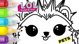 Coloring LOL surprise pets 80s Hog LOL doll coloring pages