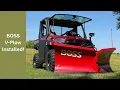 Polaris Ranger XP 1000 BOSS V Plow Install BOSS UTV RT3 Power - VXT Steel Blade Snowplow