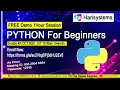 Python for Beginners in Telugu Free webinar on Python 1 Hour Session Sekharmetla Harisystems