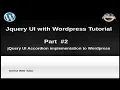 How to use jQuery UI with wordpress for beginners from scratch - jQuery UI Accordion with Wordpress