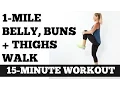 Indoor Walking at Home Low Impact Full Length Workout 1 Mile Belly Buns and Thighs Walk